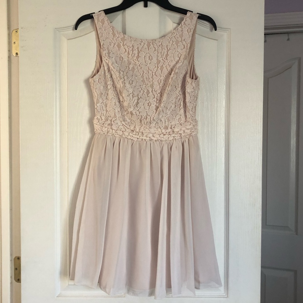 Speechless Cream Lace and Chiffon Dress